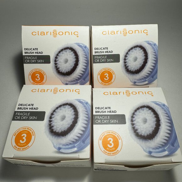 Clarisonic Delicate Facial Cleansing Brush Head Replacement 4 PACK - Picture 1 of 5